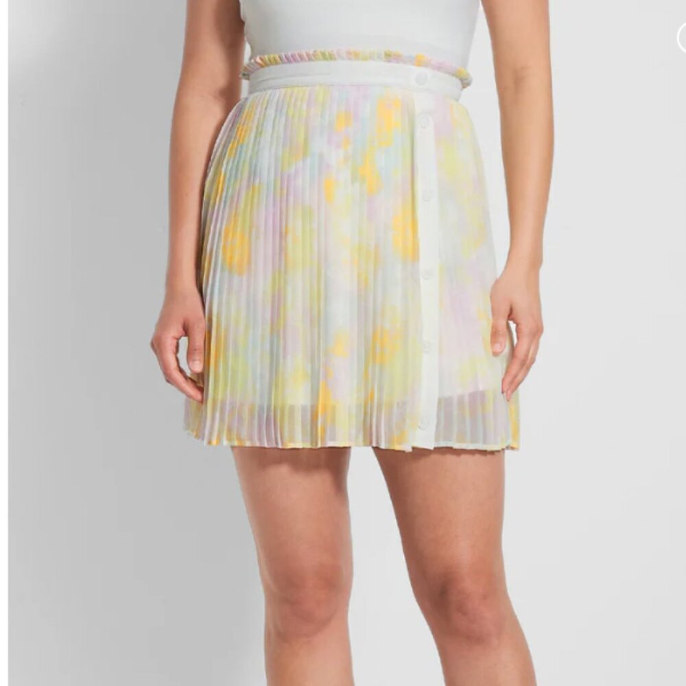 Modcloth Frill Seeker Pleated Mini Skirt NWT